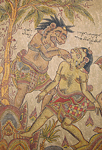 Scene from Sanskrit drawing at Kertegosa