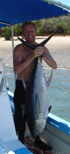 Martin Guard with an 80 pounder Yellowfin tuna