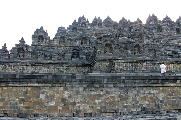 The Buddhist temple of Borobudur 