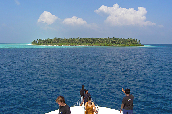 The tropical island of Thuvaru